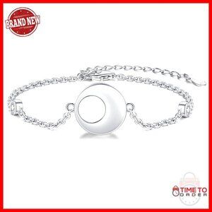 Sterling Silver Cremation Bracelet for Ashes, 6.2-8.2 Inch Wrist